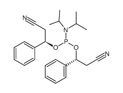 bis((R)-2-cyano-1-phenylethyl) diisopropylphosphoramidite结构式