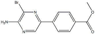 methyl 4-(5-amino-6-bromopyrazin-2-yl)benzoate Structure