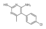 4-amino-5-(4-chloro-phenyl)-6-methyl-1H-pyrimidine-2-thione结构式