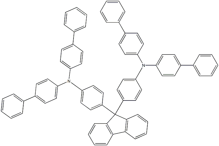 N,N'-((9H-芴-9,9-二基)双(4,1-亚苯基))双N-([1,1'-联苯]-4-基)-[1,1'-联苯]-4-胺)结构式