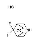 9,9-Difluoro-3-oxa-7-aza-bicyclo[3.3.1]nonane hydrochloride Structure