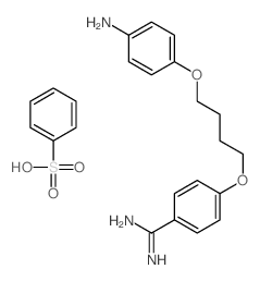 4-[4-(4-aminophenoxy)butoxy]benzenecarboximidamide; benzenesulfonic acid结构式