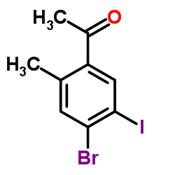 1-(4-Bromo-5-iodo-2-methylphenyl)ethanone Structure