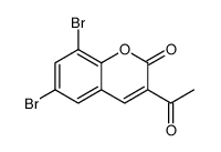 6,8-二溴-3-乙酰基香豆素结构式