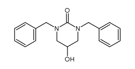 1,3-dibenzyl-1,2,3,4,5,6-hexahydro-5-hydroxypyrimidin-2-one Structure