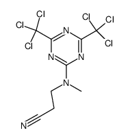 N-(4,6-bis-trichloromethyl-[1,3,5]triazin-2-yl)-N-methyl-β-alanine nitrile Structure