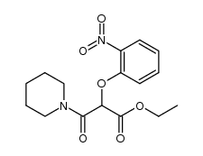 2-(2-nitro-phenoxy)-3-oxo-3-piperidin-1-yl-propionic acid ethyl ester结构式