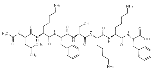 Ac-Leu-Lys-Phe-Ser-Lys-Lys-Phe-OH Structure