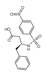 (S)-3-(p-nitrobenzenesulfonyl)amino-4-phenylbutanoic acid Structure