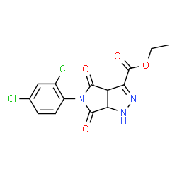 Ethyl 5-(2,4-dichlorophenyl)-4,6-dioxo-1,3a,4,5,6,6a-hexahydropyrrolo[3,4-c]pyrazole-3-carboxylate Structure