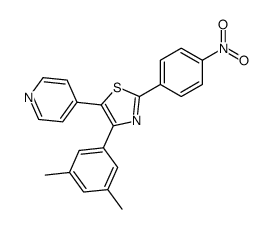 4-(3,5-dimethylphenyl)-2-(4-nitrophenyl)-5-pyridin-4-yl-1,3-thiazole Structure