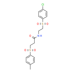 N-(2-[(4-CHLOROPHENYL)SULFONYL]ETHYL)-3-[(4-METHYLPHENYL)SULFONYL]PROPANAMIDE结构式