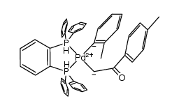 Pd(1,2-bis(diphenylphosphino)benzene)(C6H4-2-CH3)(CH2C(O)C6H4-4-CH3) Structure