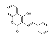 3-(benzylideneamino)-4-hydroxychromen-2-one Structure