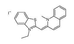 3-ethyl-2-[(1-methylquinolin-1-ium-2-yl)methylidene]-1,3-benzothiazole,iodide Structure