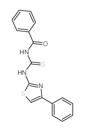 N-[(4-phenyl-1,3-thiazol-2-yl)thiocarbamoyl]benzamide structure