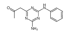 1-(4-amino-6-anilino-[1,3,5]triazin-2-yl)-propan-2-one Structure