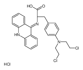 (2S)-2-(acridin-9-ylamino)-3-[4-[bis(2-chloroethyl)amino]phenyl]propanoic acid,hydrochloride结构式