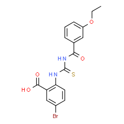 5-BROMO-2-[[[(3-ETHOXYBENZOYL)AMINO]THIOXOMETHYL]AMINO]-BENZOIC ACID Structure