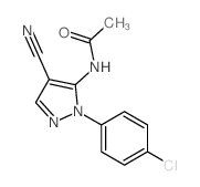 Acetamide,N-[1-(4-chlorophenyl)-4-cyano-1H-pyrazol-5-yl]-结构式