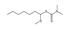 dimethyl-dithiocarbamic acid 1-methylsulfanyl-heptyl ester Structure