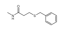 N-methyl 3-[(phenylmethyl)thio]propanamide Structure