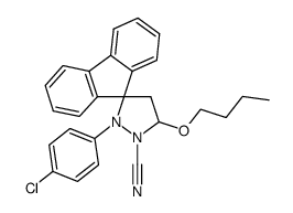 5'-butoxy-2'-(4-chloro-phenyl)-spiro[fluorene-9,3'-pyrazolidine]-1'-carbonitrile Structure