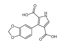 3-(1,3-benzodioxol-5-yl)-1H-pyrrole-2,4-dicarboxylic acid结构式