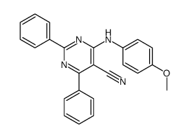 4-(4-methoxyanilino)-2,6-diphenylpyrimidine-5-carbonitrile Structure