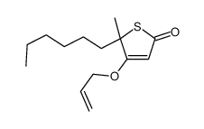 5-hexyl-5-methyl-4-prop-2-enoxythiophen-2-one结构式