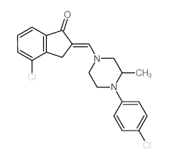 2,3-Dihydro-4-chloro-2-((4-(4-chlorophenyl)-3-methyl-1-piperazinyl)methylene)-1H-inden-1-one picture