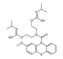 Bis(1-methylethylcarbamic acid)2,2'-(2-methoxy-10H-phenothiazin-10-ylcarbonylimino)diethyl ester结构式