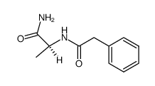 (S)-2-(2-phenylacetamido)propanamide Structure