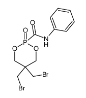 5,5-Bis-bromomethyl-2-oxo-2λ5-[1,3,2]dioxaphosphinane-2-carboxylic acid phenylamide结构式