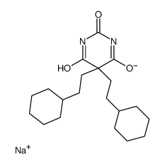 5,5-Bis(2-cyclohexylethyl)-2-sodiooxy-4,6(1H,5H)-pyrimidinedione Structure