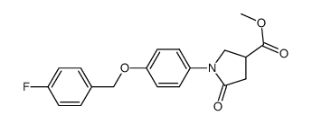 (RS)-1-[4-(4-fluoro-benzyloxy)-phenyl]-5-oxo-pyrrolidine-3-carboxylic acid methyl ester结构式