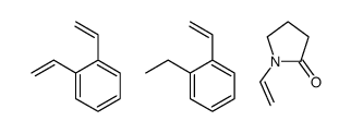 1,2-bis(ethenyl)benzene,1-ethenyl-2-ethylbenzene,1-ethenylpyrrolidin-2-one Structure