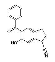 5-benzoyl-6-hydroxy-indane-1-carboxylic acid nitrile Structure