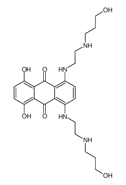 1,4-Dihydroxy-5,8-bis-[2-(3-hydroxy-propylamino)-ethylamino]-anthraquinone Structure