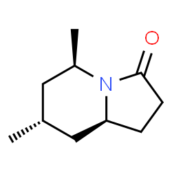 3(2H)-Indolizinone,hexahydro-5,7-dimethyl-,(5R,7R,8aS)-(9CI) structure