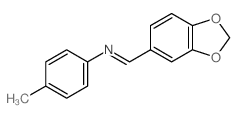 1-benzo[1,3]dioxol-5-yl-N-(4-methylphenyl)methanimine Structure