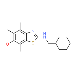 6-Benzothiazolol,2-[(cyclohexylmethyl)amino]-4,5,7-trimethyl- Structure