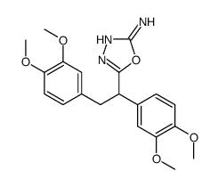 5-[1,2-bis(3,4-dimethoxyphenyl)ethyl]-1,3,4-oxadiazol-2-amine结构式