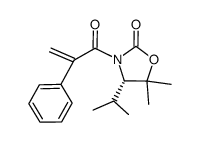 (S)-5,5-dimethyl-4-iso-propyl-3-(2'-phenylacryloyl)oxazolidin-2-one Structure