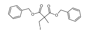 dibenzyl iodomethyl(methyl)malonate Structure