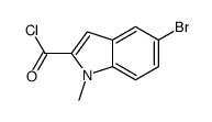 5-bromo-1-methylindole-2-carbonyl chloride Structure