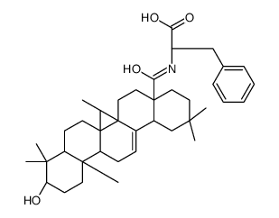 N-[(3beta)-3-羟基-28-氧代齐墩果-12-烯-28-基]-L-苯丙氨酸结构式