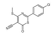 2-(4-chlorophenyl)-4-methylsulfanyl-6-oxo-1,3-thiazine-5-carbonitrile结构式