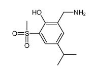 2-(aminomethyl)-6-methylsulfonyl-4-propan-2-ylphenol Structure