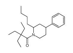 1-(2-butyl-4-phenylpiperidin-1-yl)-2,2-diethylbutan-1-one结构式